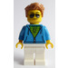 LEGO Man dans Dark Azure Sweatshirt Figurine