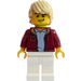 LEGO Man in Dark Rood Jacket minifiguur