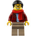 LEGO Mann im Dunkelrot Jacke Minifigur