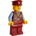 LEGO Man in Donkerrood Vest Minifiguur