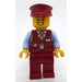 LEGO Man dans Dark rouge Vest Figurine
