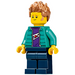 LEGO Man in Dark Turquoise Jacket Minifigure