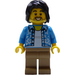 LEGO Man in Open Bloem Print Shirt Minifiguur