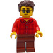 LEGO Man dans rouge Flannel Shirt Figurine