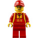 LEGO Man im rot Overalls mit Chinese Characters Minifigur