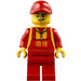 LEGO Man in Red Overalls with Chinese Characters Minifigure