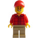 LEGO Man dans rouge Plaid Shirt Figurine