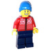 LEGO Man in Rood Winter Jacket minifiguur