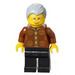 LEGO Man in Reddish Brown Patterned Shirt Minifigure