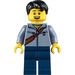 LEGO Man in Sand Blauw Jacket minifiguur