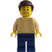 LEGO Man in Tan Knit Sweater minifiguur
