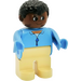 LEGO Man mit Afro Haar Duplo Abbildung