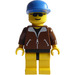 LEGO Man avec Aviateur Jacket et Bleu Casquette Figurine