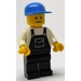 LEGO Man met Zwart Overalls Minifiguur