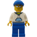 LEGO Man met Blauw Pet en Bril Minifiguur