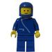 LEGO Man mit Blau Jacket mit Zipper, Blau Helm Minifigur