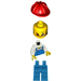 LEGO Man met Blauw Overalls minifiguur