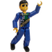 LEGO Man with Blue Overalls with Technic Logo Technic Figure without Sticker
