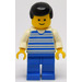 LEGO Man med Blå Striped Skjorta Minifigur