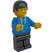 LEGO Man met Blauw Pak en 3 Knoppen Minifiguur