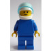LEGO Man mit Blau Torso und Weiß Helm Minifigur