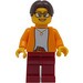 LEGO Man with Bright Light Orange Shirt - First League Minifigure