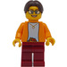 LEGO Man met Bright Light Oranje Shirt - First League minifiguur