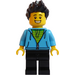 LEGO Man avec Dark Azure Hoodie Figurine