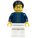 LEGO Man with Dark Blue Patterned Shirt Minifigure