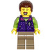 LEGO Mand med Dark Lilla Jakke Minifigur