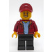 LEGO Man avec Dark rouge Jacket et Casquette Figurine