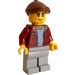 LEGO Mann mit Dunkelrot Jacke Minifigur