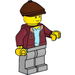LEGO Man avec Dark rouge Jacket Figurine
