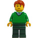 LEGO Man met Green Sweater minifiguur