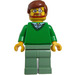 LEGO Mand med Grøn V-Neck Sweater Minifigur