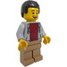 LEGO Man met Grey Jacket minifiguur