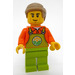 LEGO Man mit Lime Overalls mit Logo Minifigur