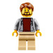 LEGO Man met Medium Stone Grijs Sweater en Beard minifiguur