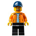 LEGO Mand med orange Jakke og Goatee Minifigur