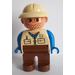 LEGO Man met Pith Helm Duplo Figuur