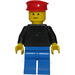 LEGO Mann med Rød Hatt Minifigur