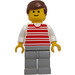 LEGO Man avec rouge Horizontal Lines Figurine