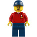 LEGO Mann mit Rot LEGOLAND Hemd Minifigur