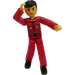 LEGO Man with Red Overalls with Technic Logo Technic Figure without Stickers