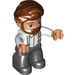 LEGO Man mit Reddish Brown Haar und Beard Duplo Abbildung