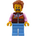 LEGO Man with Reddish Brown Jacket Minifigure