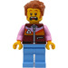 LEGO Man met Reddish Brown Jacket minifiguur