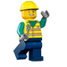 LEGO Man mit Safety Vest Minifigur