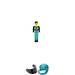LEGO Man with Turquoise Torso and Helmet Technic Figure