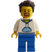 LEGO Hombre con Blanco Sweatshirt Minifigura